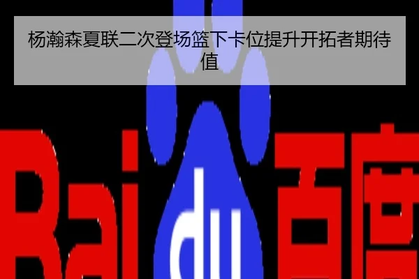 杨瀚森夏联二次登场篮下卡位提升开拓者期待值